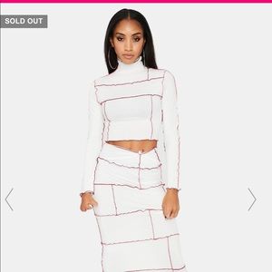 Dolls kill 2 PC set size small top & skirt